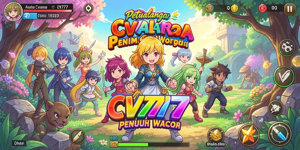 Screenshot gameplay CV777 menampilkan pertarungan karakter Anime yang seru.