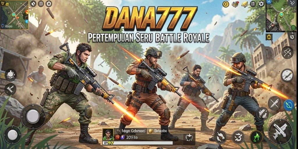 Gameplay DANA777 yang menegangkan dan penuh aksi dalam pertempuran Battle Royale.