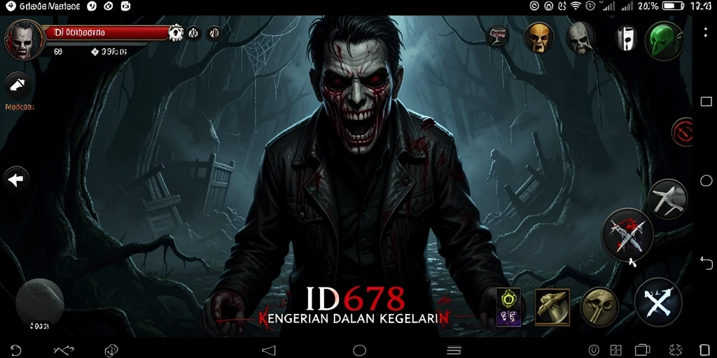 Tampilan gameplay menegangkan dari ID678 saat pemain menjelajahi kegelapan.