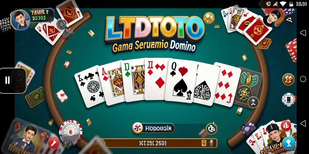 Screenshot LTDTOTO menampilkan pengalaman bermain Domino yang seru dan interaktif.
