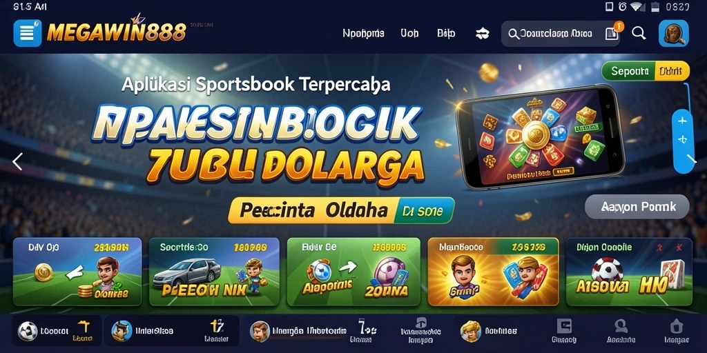 Tampilan gameplay Sportsbook yang menarik di MEGAWIN888.