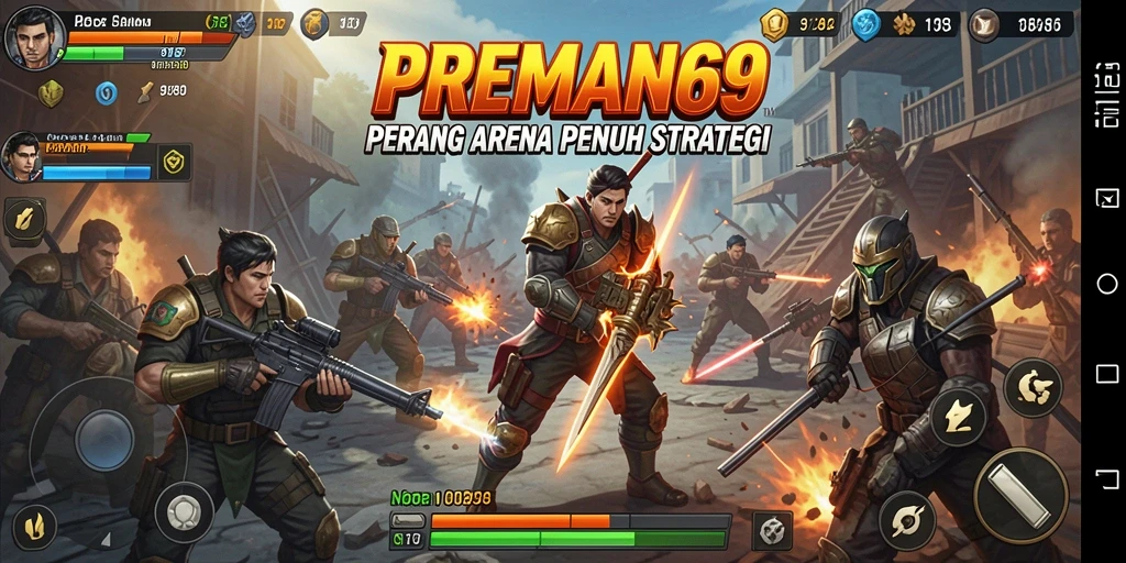 Screenshot gameplay PREMAN69 menghadirkan aksi seru dalam pertarungan MOBA.