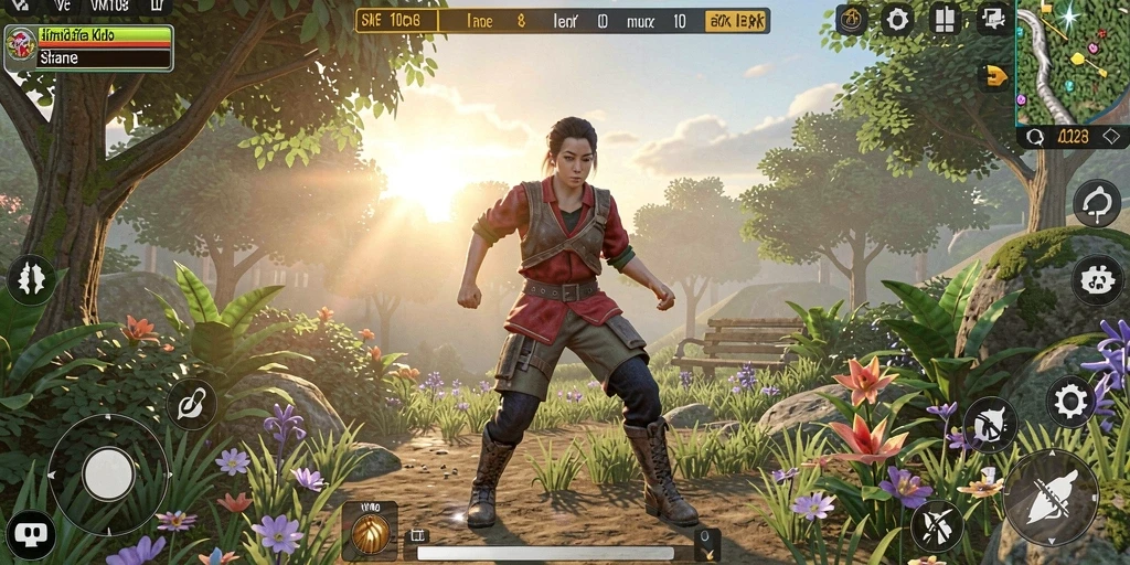 Screenshot gameplay VM108 yang menampilkan interaksi karakter.