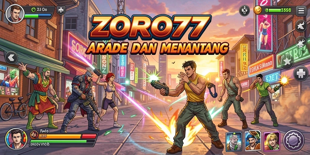 Gambaran gameplay seru ZORO77 dalam aksi Arcade.